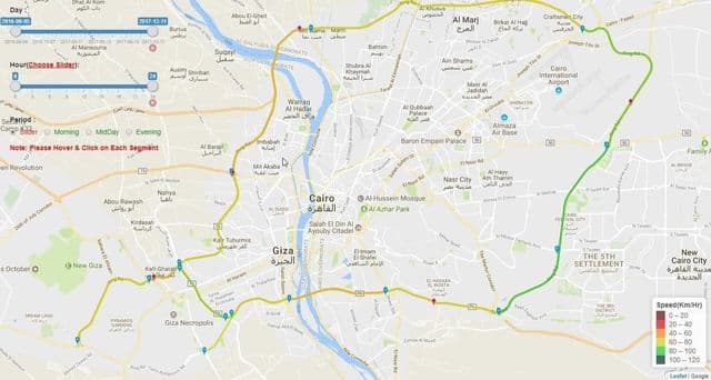 Mappa delle strade del Cairo