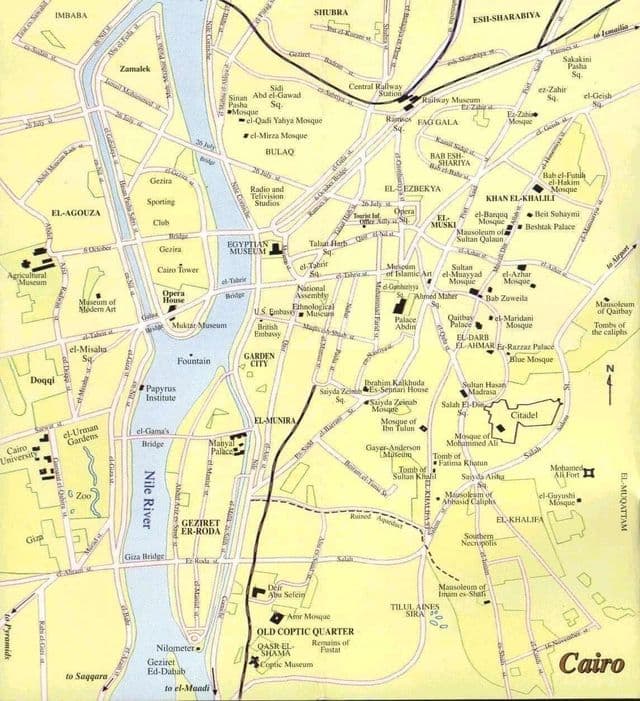 Mappa stradale del Cairo