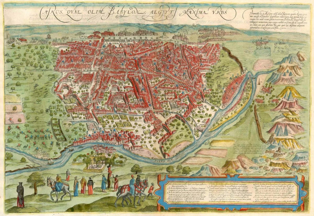 Mappa antica del Cairo