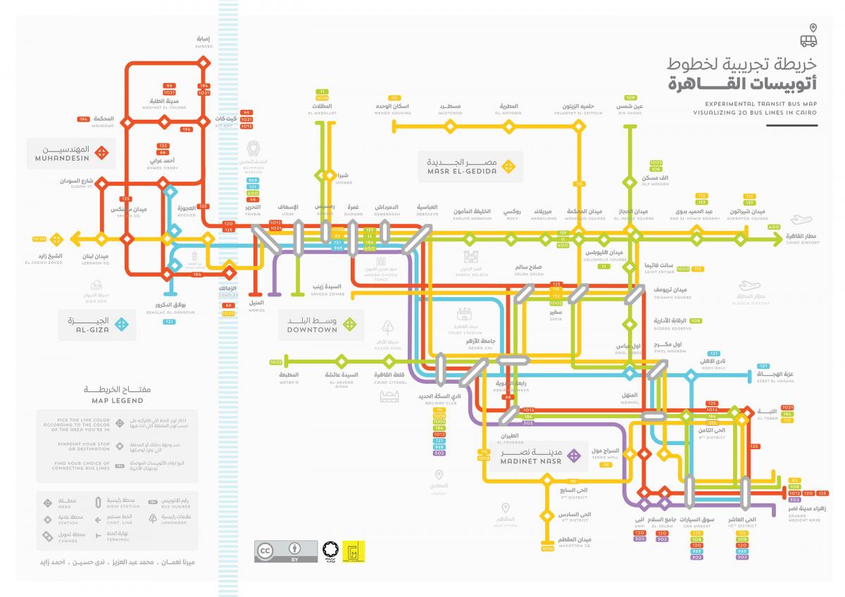 Mappa della stazione degli autobus del Cairo