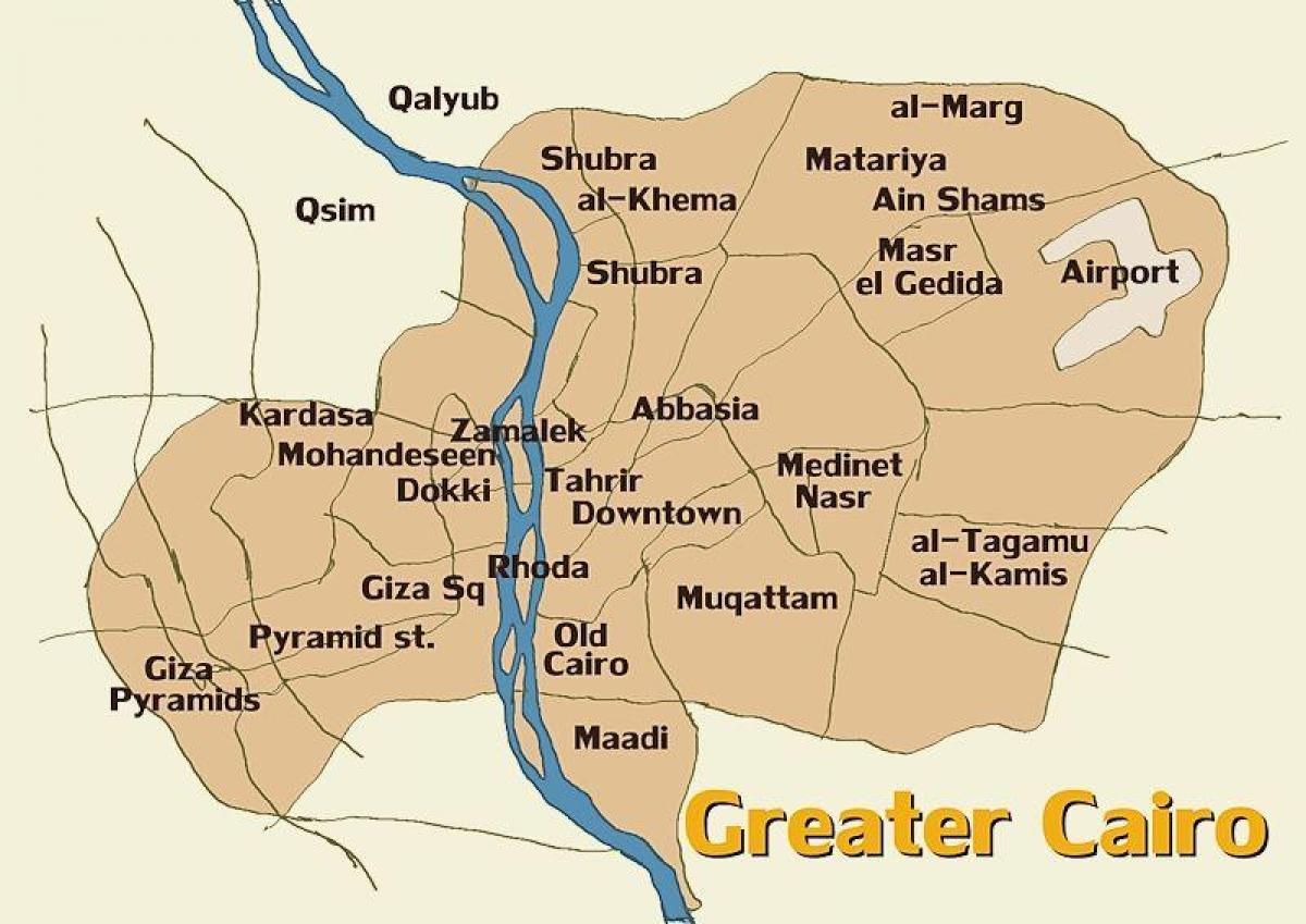 Mappa dei quartieri del Cairo